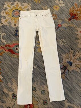 7 for All Mankind White Skinny Jeans size 27 inseam 30 inches